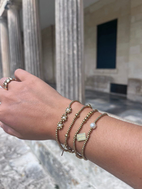 RVS- 2,5 mm Armband - Pearl - Afbeelding 5