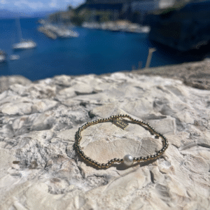 RVS- 2,5 mm Armband - Pearl