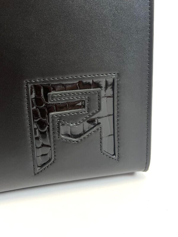 Handtas - Zwart Croco Patroon - Afbeelding 3