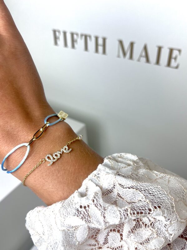 Satijnen Paperclip Armband - Afbeelding 4