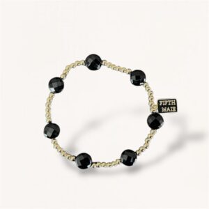 4 mm Armband - Stone Black L