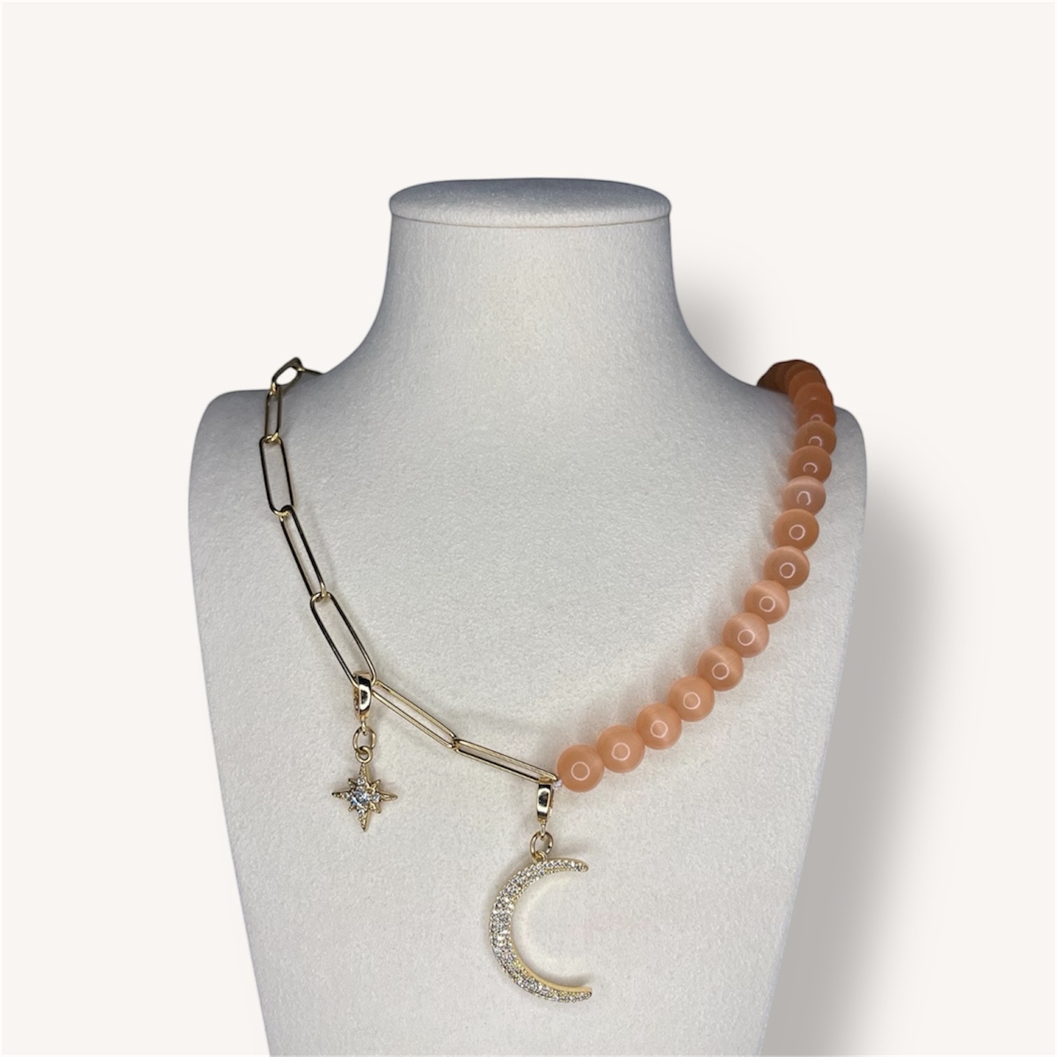 Golden Twist Ketting - moon/spark