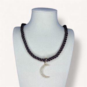 Amber Rope Ketting met Half moon charm