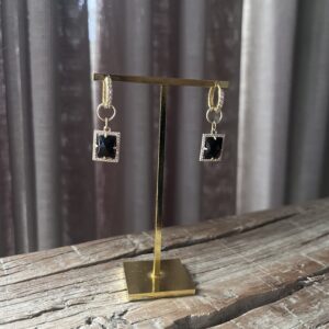 Oorbellen charm - zwart