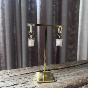 Oorbellen charm - wit