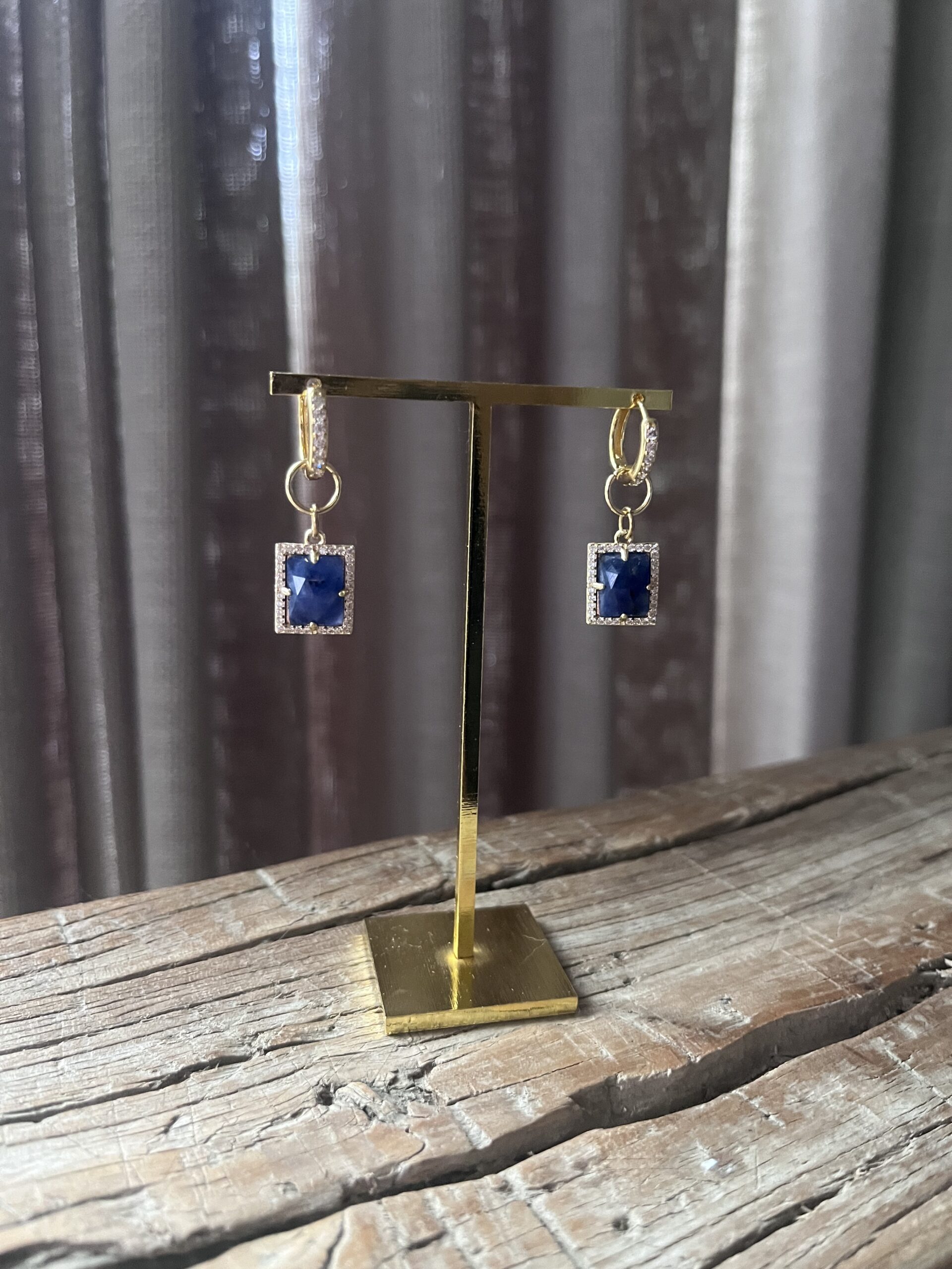 Oorbellen charm - blauw