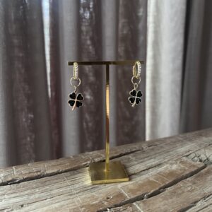 Oorbellen Klaver - Black